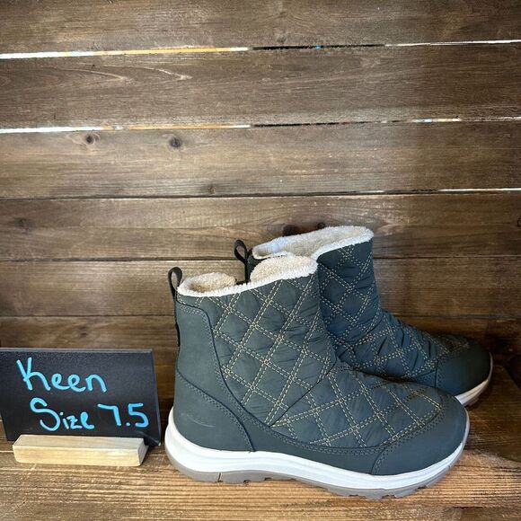 New Womens Keen Terradora II Olive Snow Winter Ankle Lined Boots Size 7.5‎ M - Picture 1 of 6